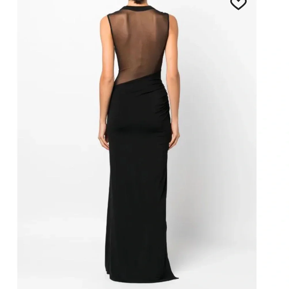 Nensi Dojaka sheer-panelling floor-length gown (Medium) - Picture 3 of 11